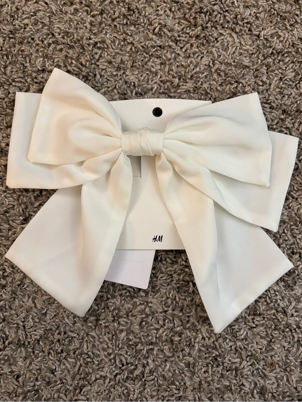 H&M White Bow Hair Accessory